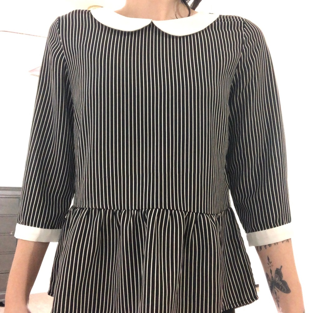 SWEET RAIN BLOUSE WITH PETER PAN COLLAR